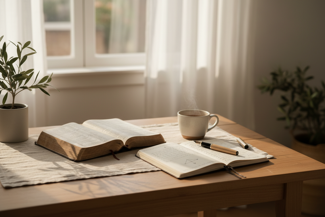 Faith-centered journaling and Bible study image