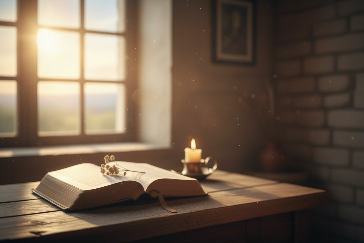 Peaceful faith scene without people